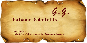Goldner Gabriella névjegykártya